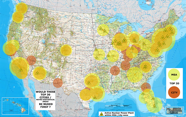 First 30 Cities To Be Nuked