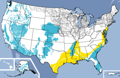 sand and gravel aquifier map united states