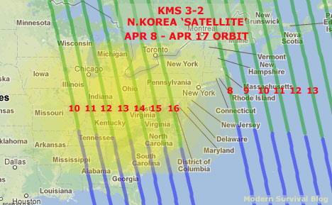 North Korea Satellite Orbit