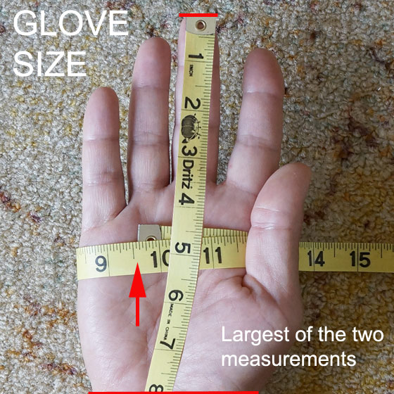 Girl Glove Size Chart