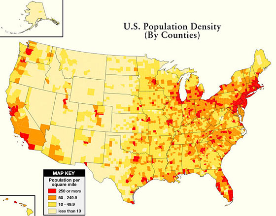 More Population Density In The 10 Fastest Growing Counties