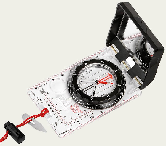  Land Nav Kit with Lensatic Compass, Protractor, Pace Counter & Map  Markers : Office Products