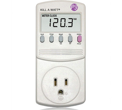 measure power consumption with Kill A Watt meter