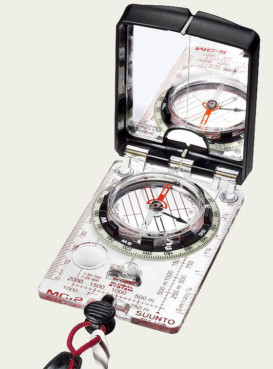  Land Nav Kit with Lensatic Compass, Protractor, Pace Counter & Map  Markers : Office Products