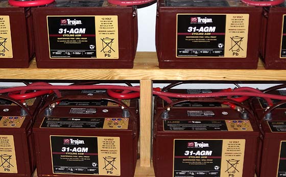 Battery Bank of 12 volt batteries