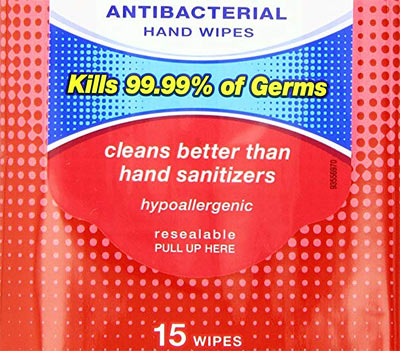 Anti bacterial hand wipe singles