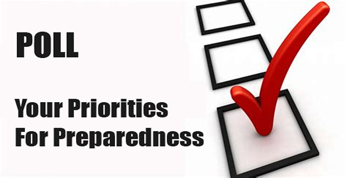 POLL: Top Categorical Priorities For Your Personal Preparedness