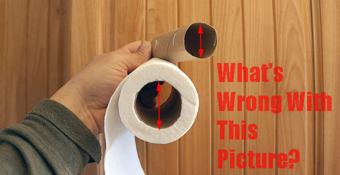 large diameter inner core of toilet paper roll