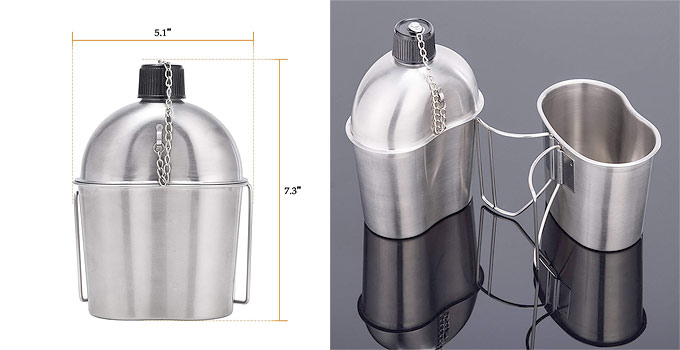 Stainless Steel Canteen – Single Walled for Boiling Water