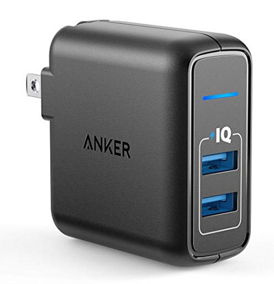 ANKER 24 watt dual USB charger