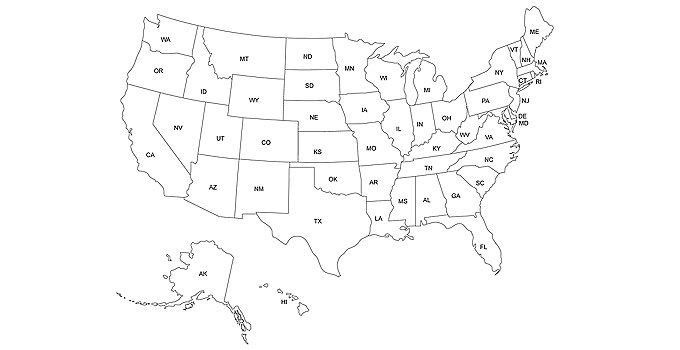 USA States Map