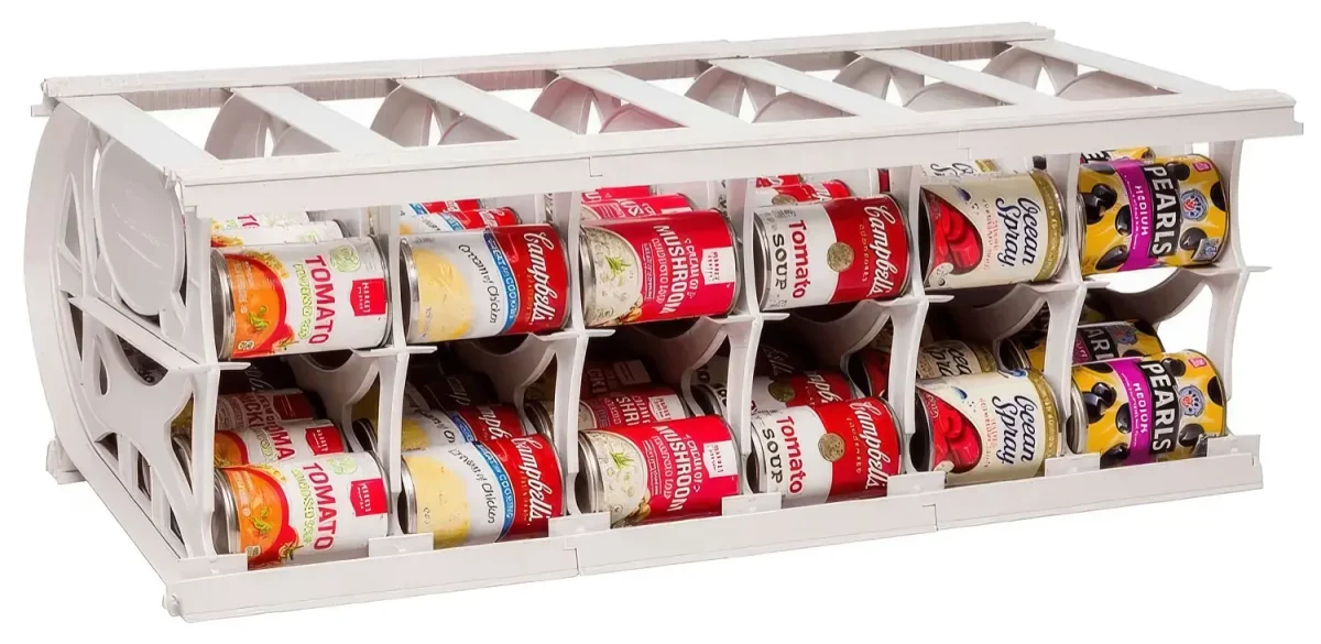 Shelf Reliance Cansolidator FIFO can storage rack