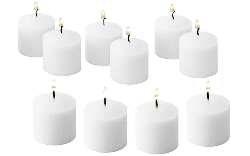 PACK OF 20 LONG BURN PILLAR CANDLES TALL WHITE UNSCENTED EMERGENCY LIGHT  SURVIV