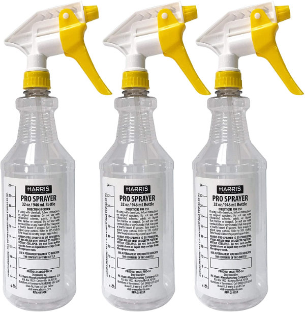  HARRIS Chemically Resistant Professional Empty Spray Bottles,  32oz (3-Pack), for Cleaning Solutions and Water : Harris: Industrial &  Scientific