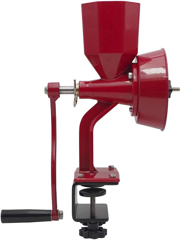 The WONDERMILL hand grain mill is very popular and well reviewed.