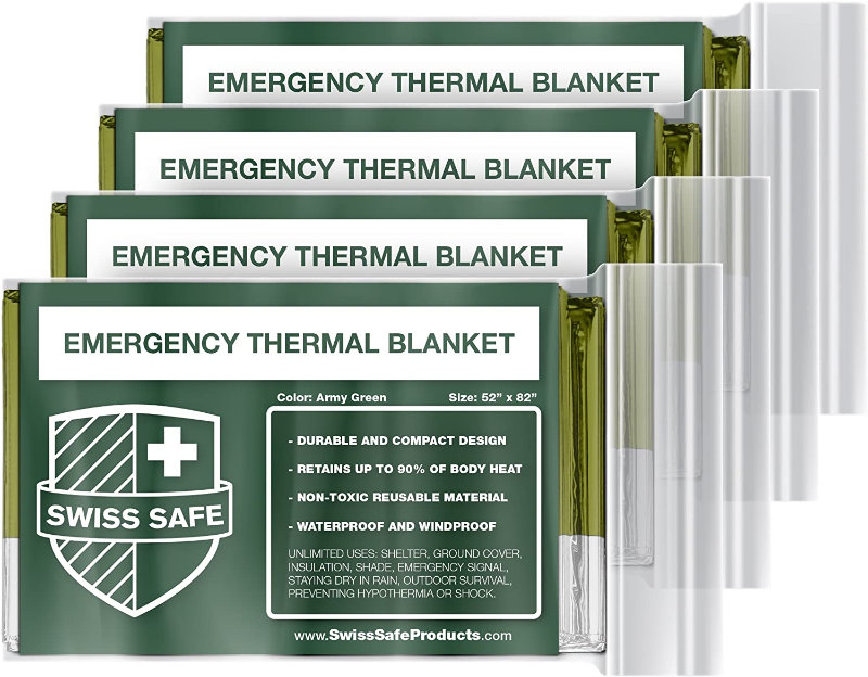 Global Mylar Emergency Blanket - Camping, Thermal, Survival, Safety,  Insulating Heat - 84 x 52 