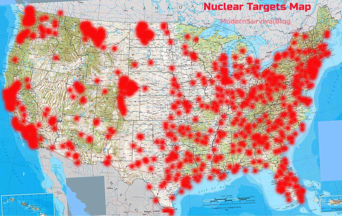 Where Will The NUKES Drop And WHEN Will They Start Dropping   Nuclear Targets Map Usa 