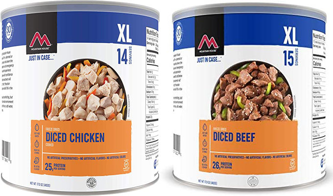 #10 Cans of Freeze Dried Meat from Mountain House