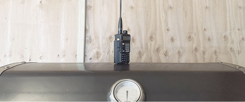 A ground plane improves reception for a handheld radio