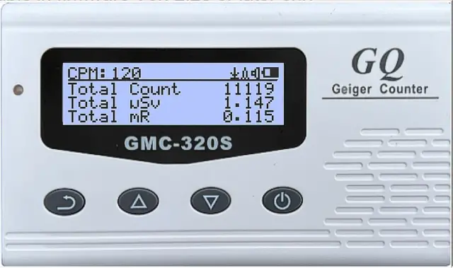GMC-300S Dosimeter display screen
