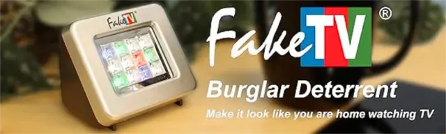 Fake TV light for burglar deterrent