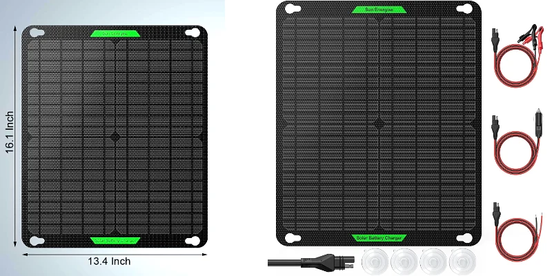 20 watt 12v solar panel battery charger maintainer