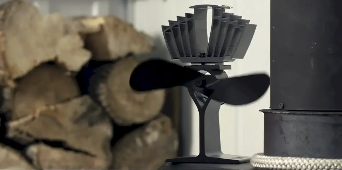 heat powered wood stove fan